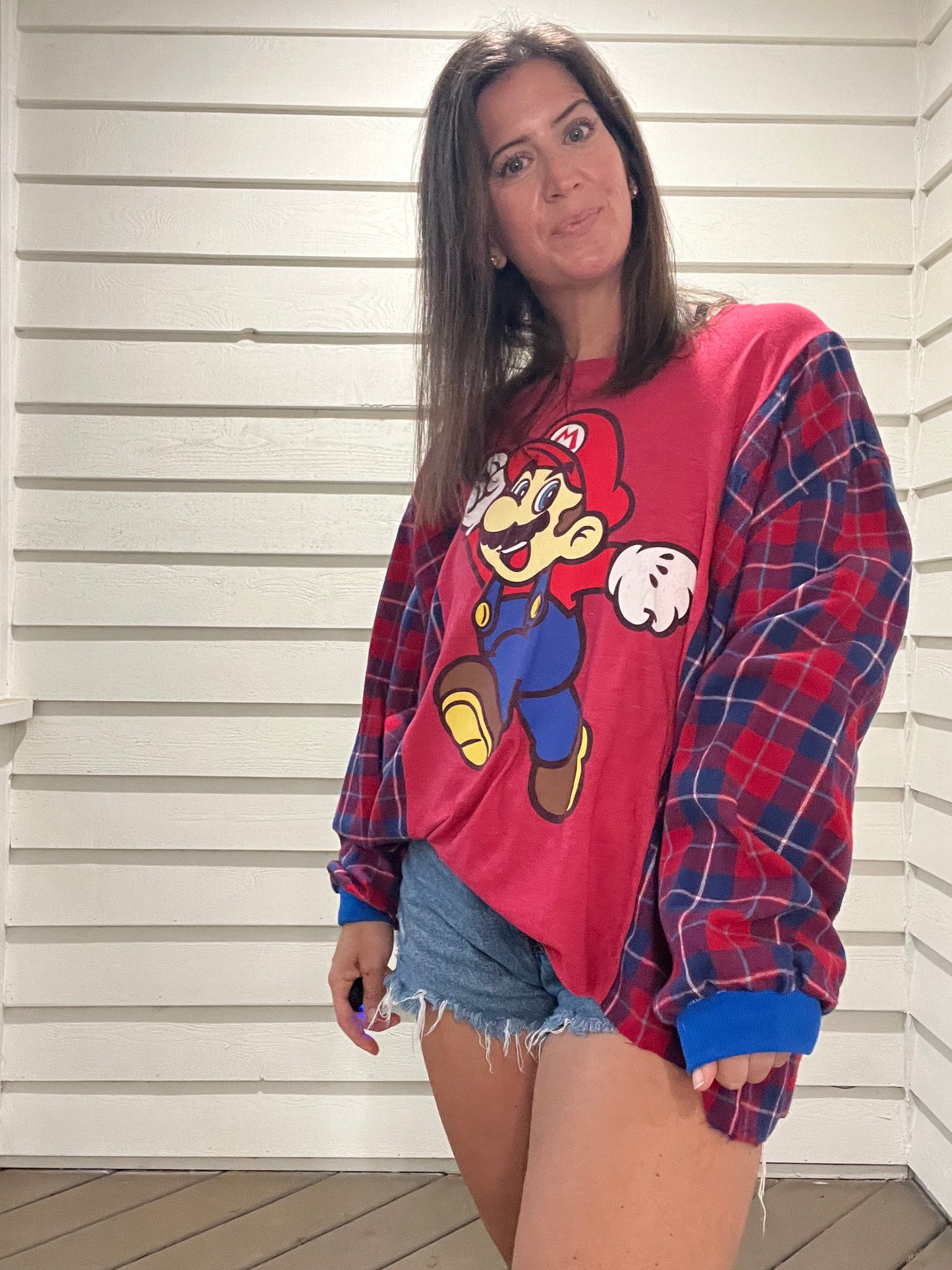 Super Mario Reworked Flannel Shirt - Luna Leigh Collective