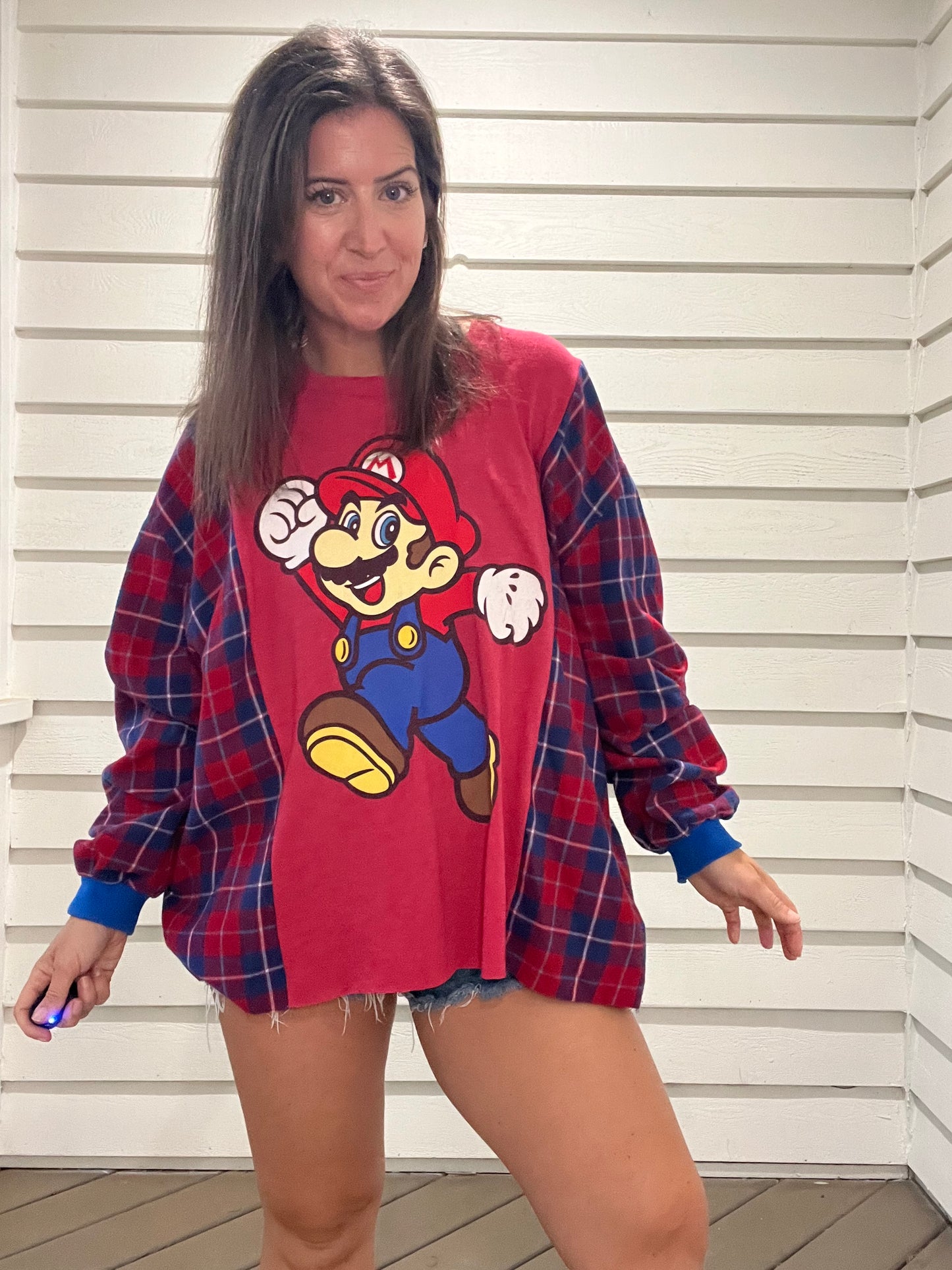 Super Mario Reworked Flannel Shirt - Luna Leigh Collective