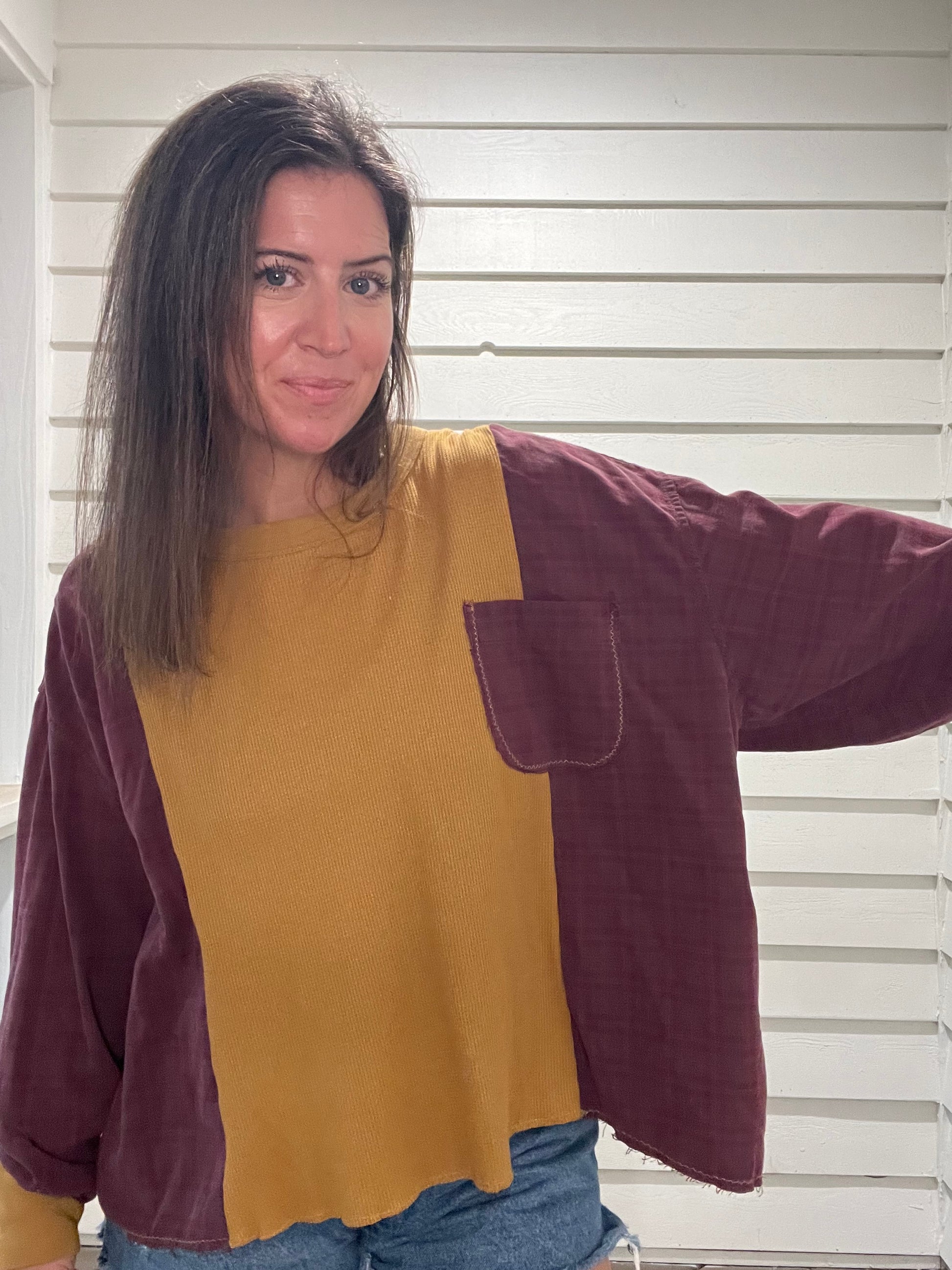 Campfire Ready Waffle Knit Flannel Upcycle - Luna Leigh Collective