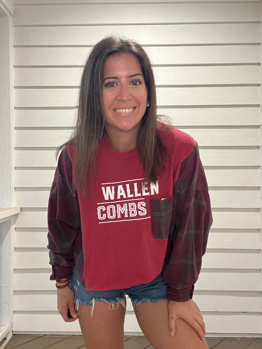Wallen-Combs Reworked Flannel Long Sleeve - Luna Leigh Collective