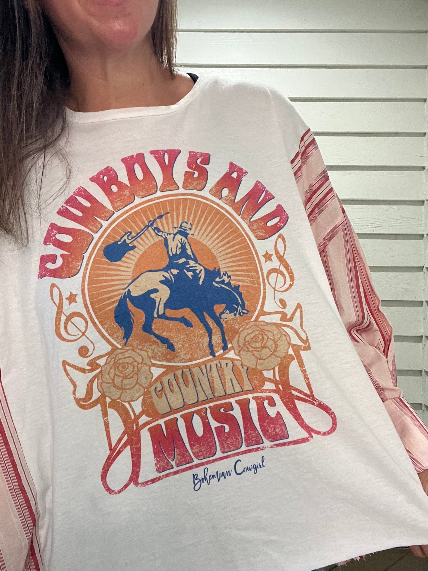 Cowboys and Country Music Reworked Long Sleeve - Luna Leigh Collective