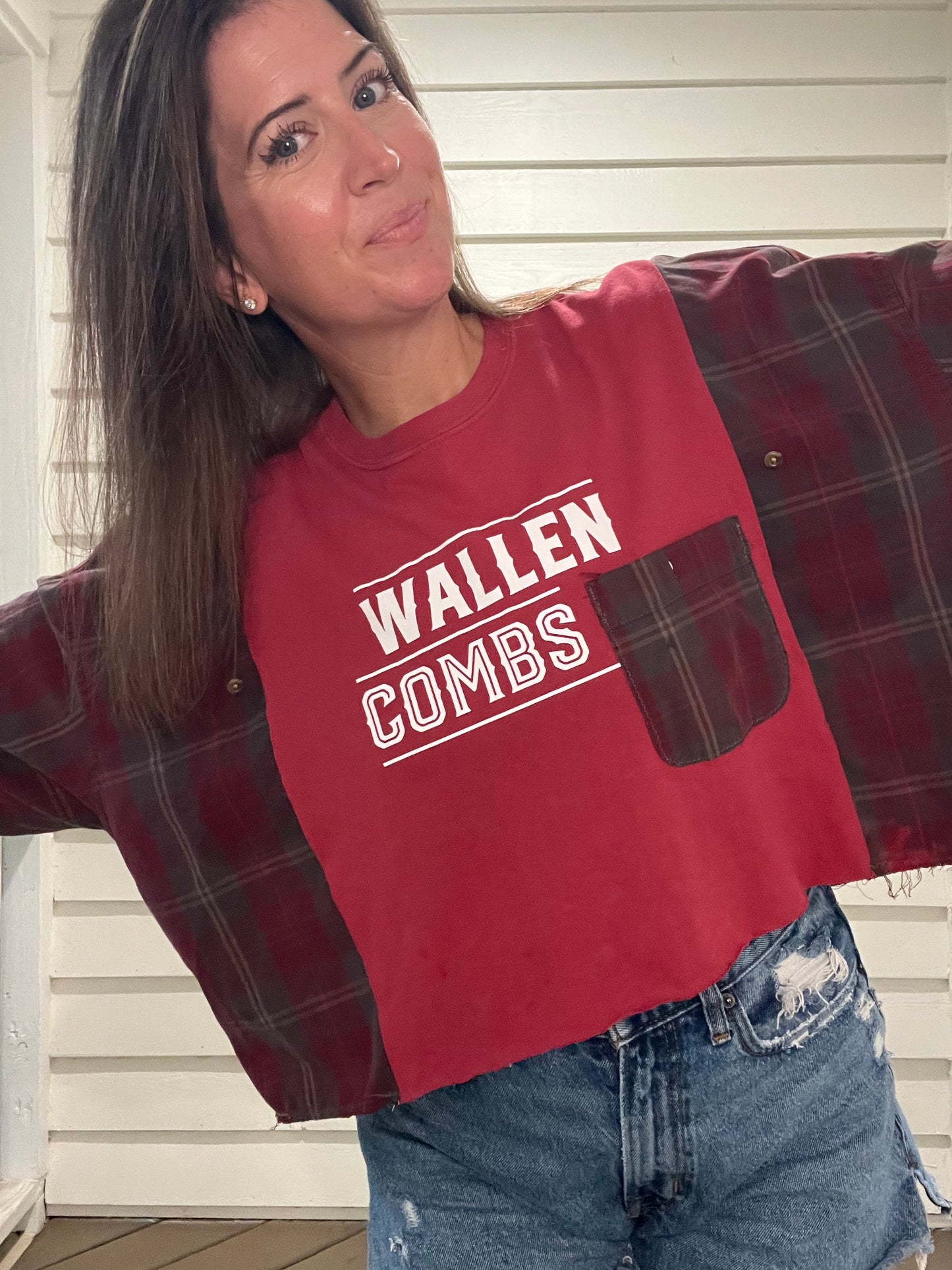 Wallen-Combs Reworked Flannel Long Sleeve - Luna Leigh Collective