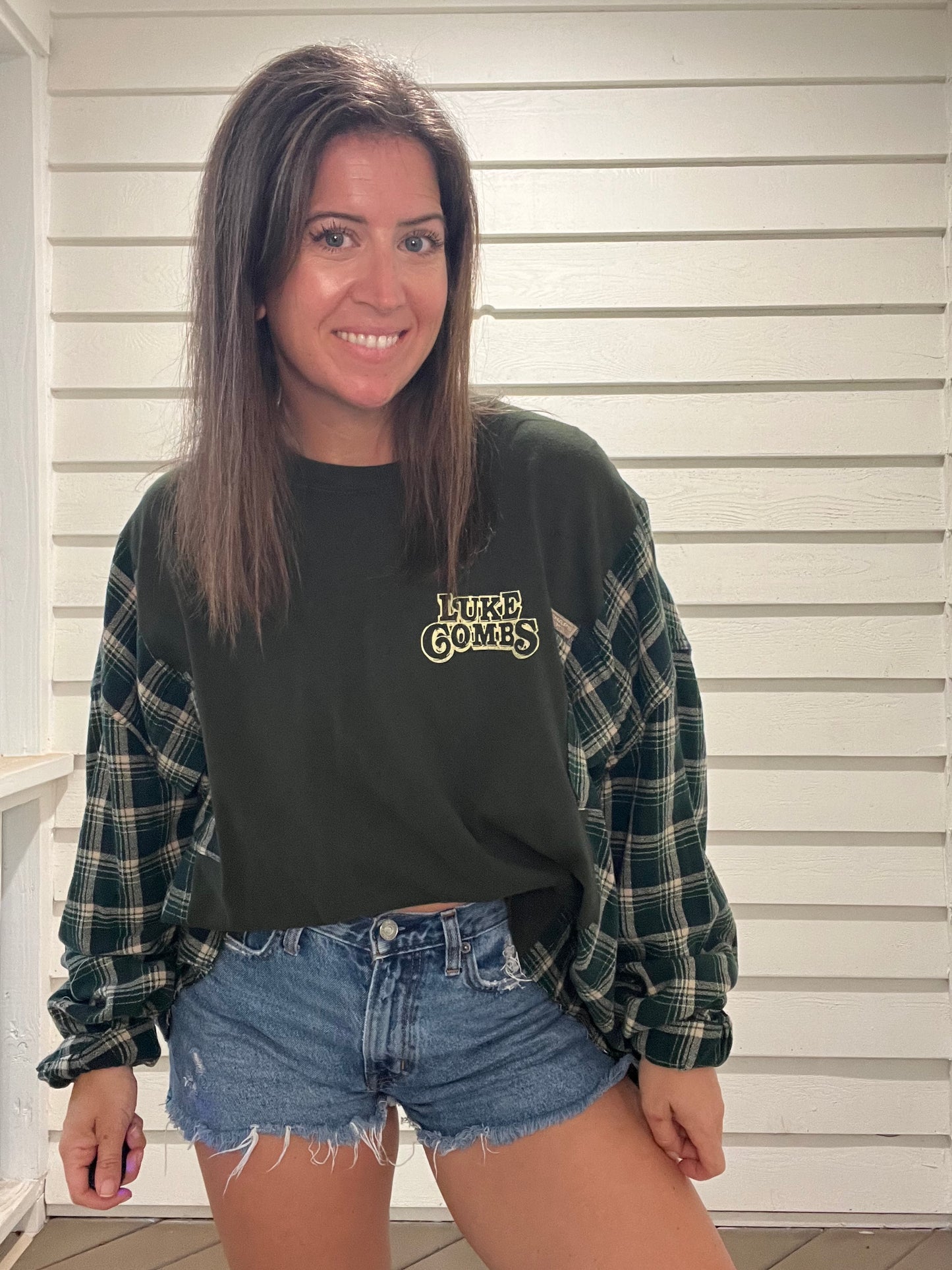 Luke Combs “Beer Never Broke My Heart” x Ralph Lauren Reworked Flannel - Luna Leigh Collective