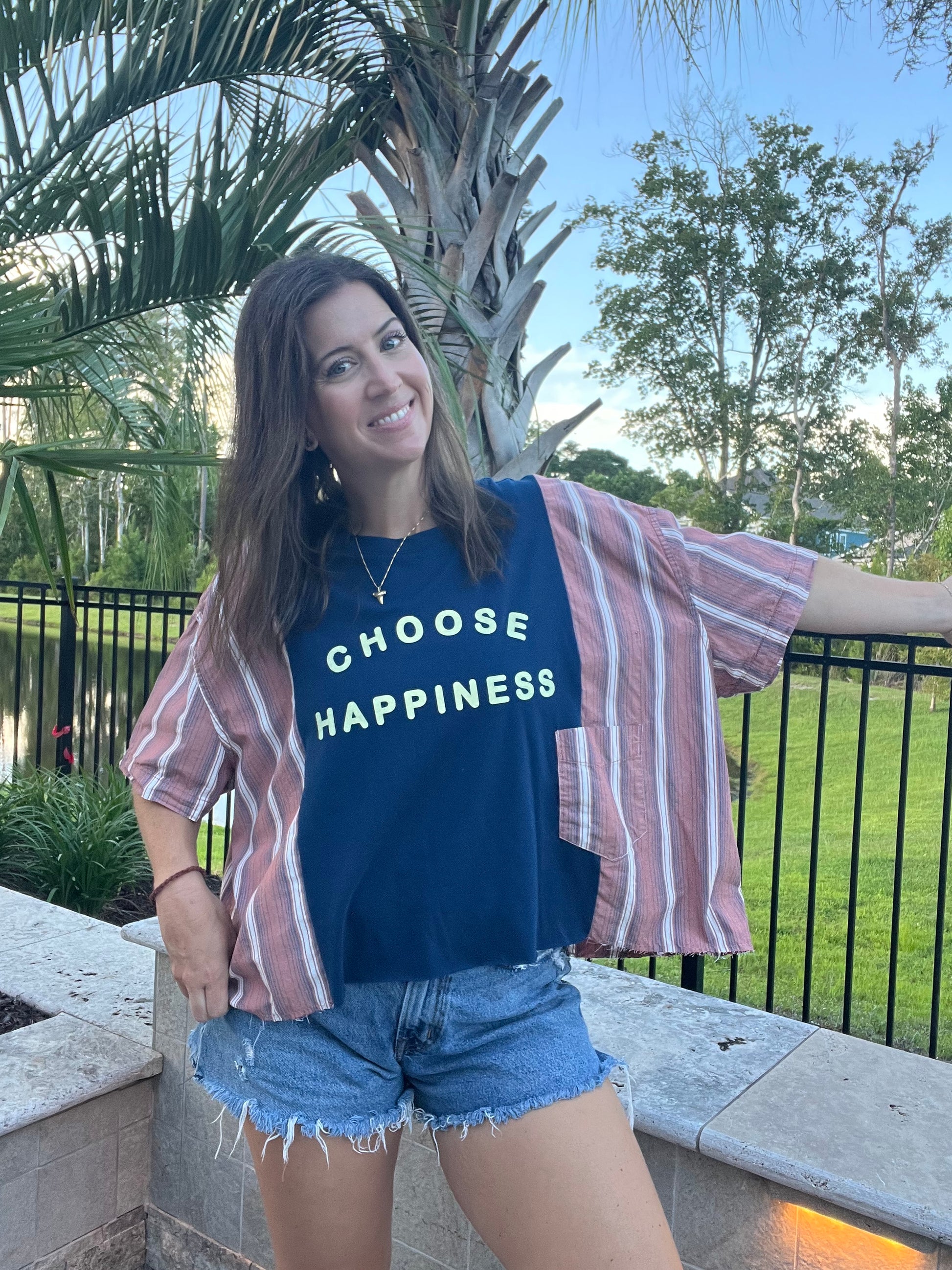 Choose Happiness Reworked Short Sleeve - Luna Leigh Collective