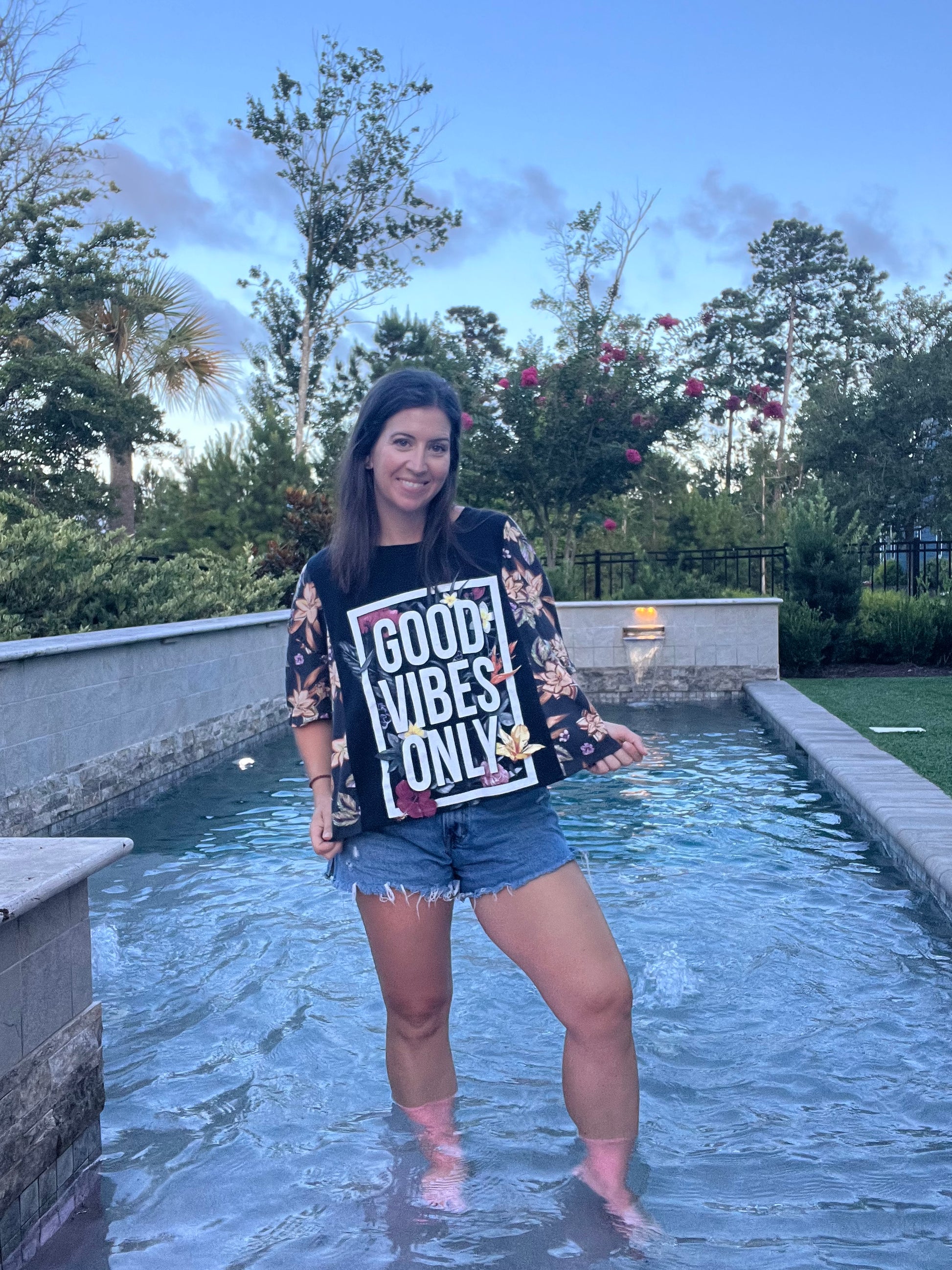 Good Vibes Only Reworked Hawaiian Short Sleeve - Luna Leigh Collective