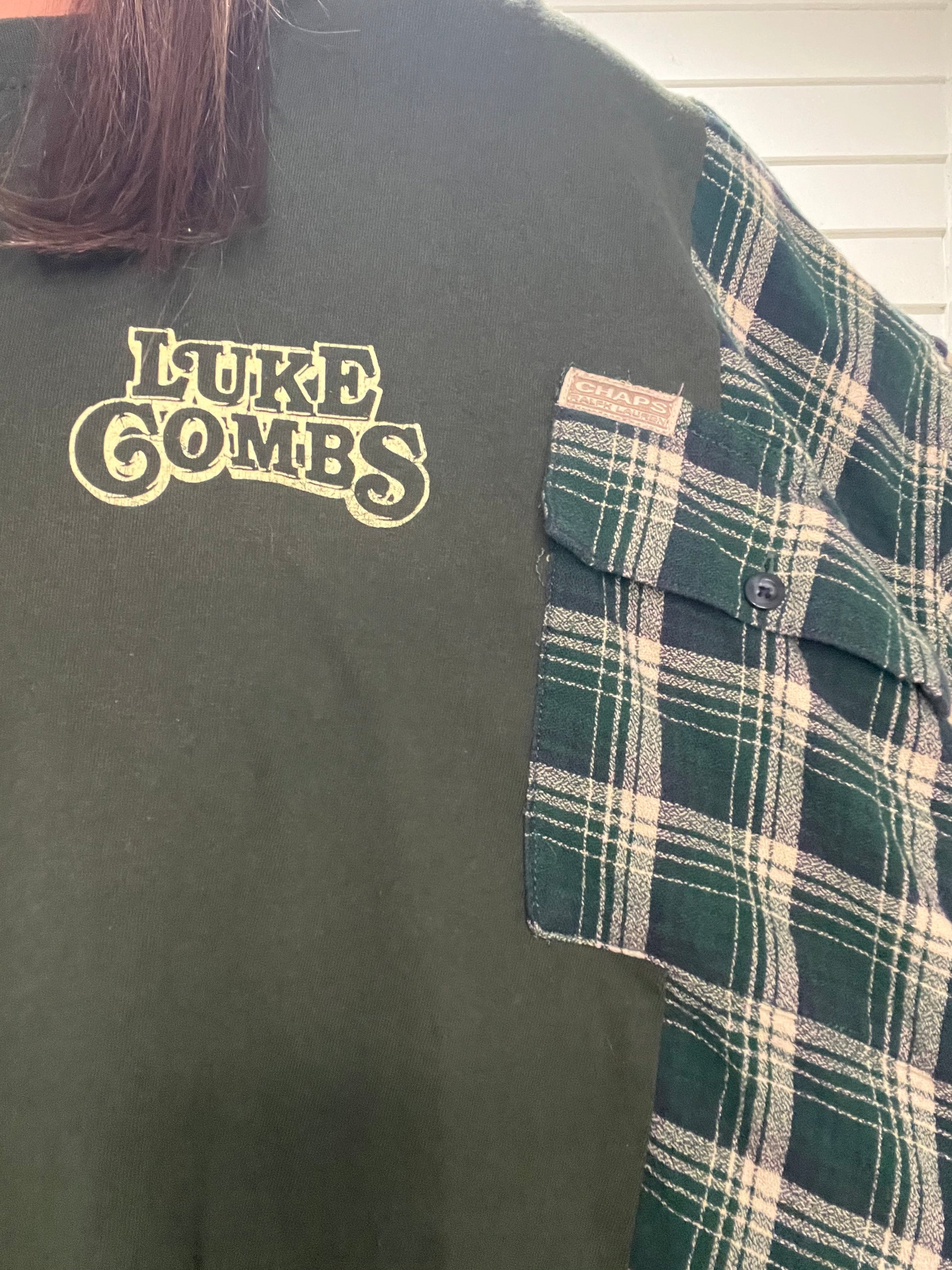 Luke Combs “Beer Never Broke My Heart” x Ralph Lauren Reworked Flannel - Luna Leigh Collective