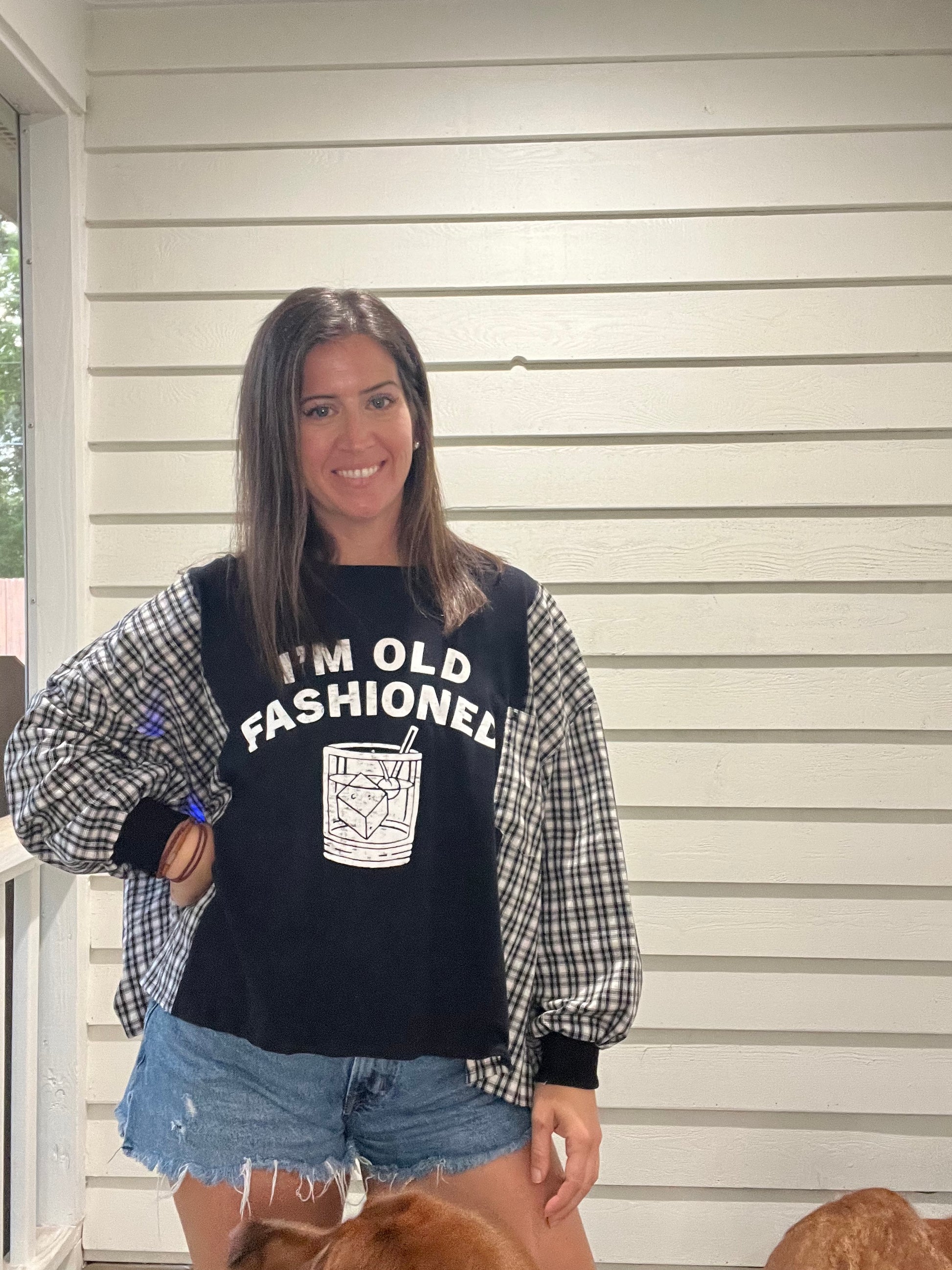 Old Fashioned Reworked Long Sleeve Fits up to a 2XL - Luna Leigh Collective