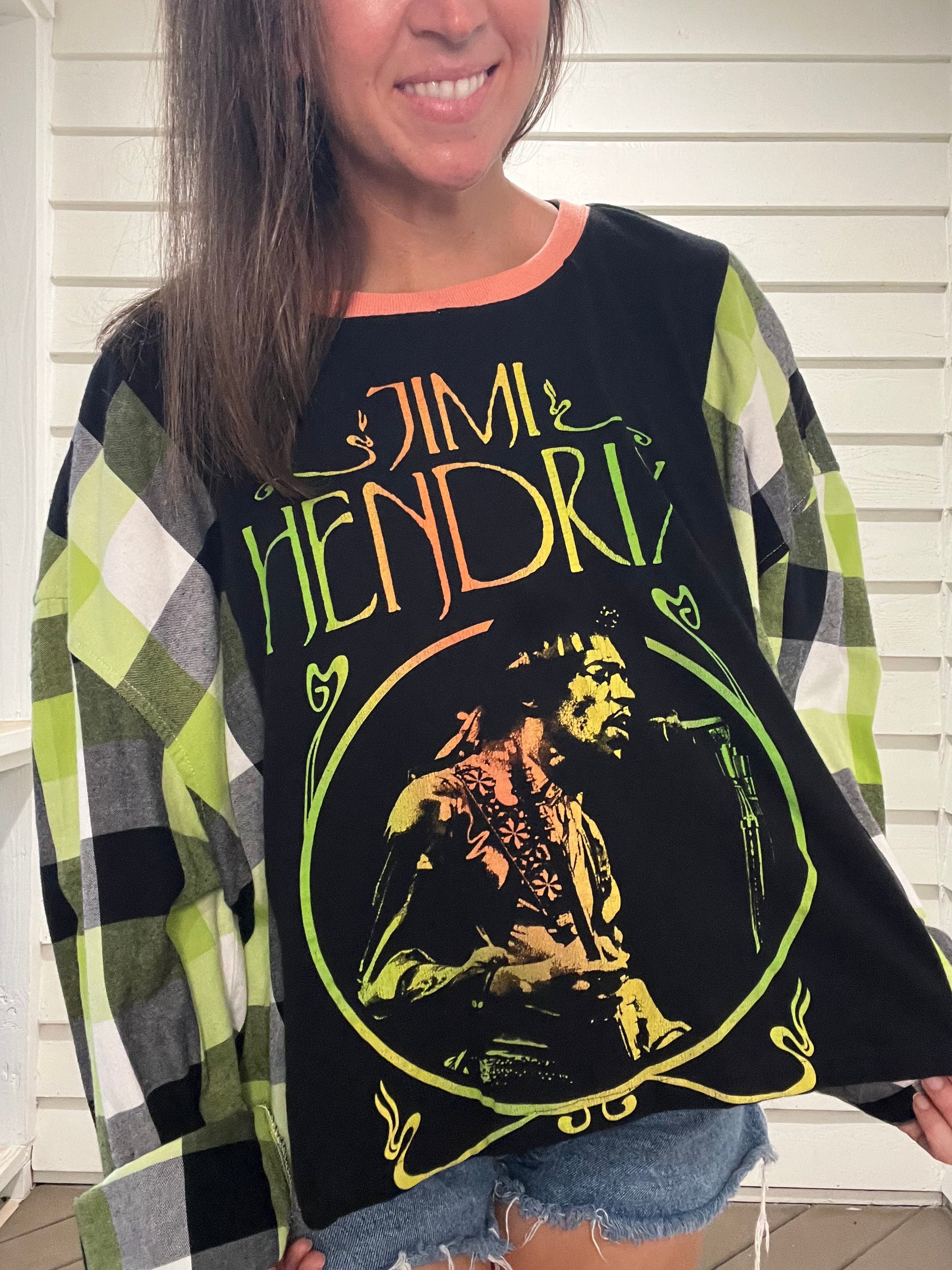 Jimi Hendrix Reworked Flannel - Luna Leigh Collective