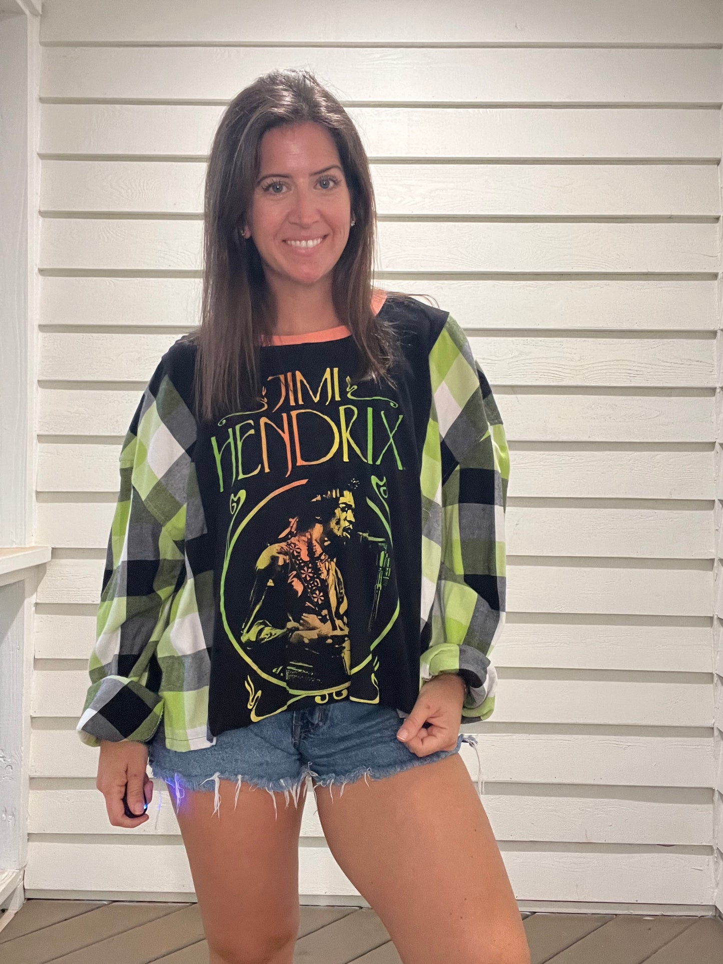 Jimi Hendrix Reworked Flannel - Luna Leigh Collective