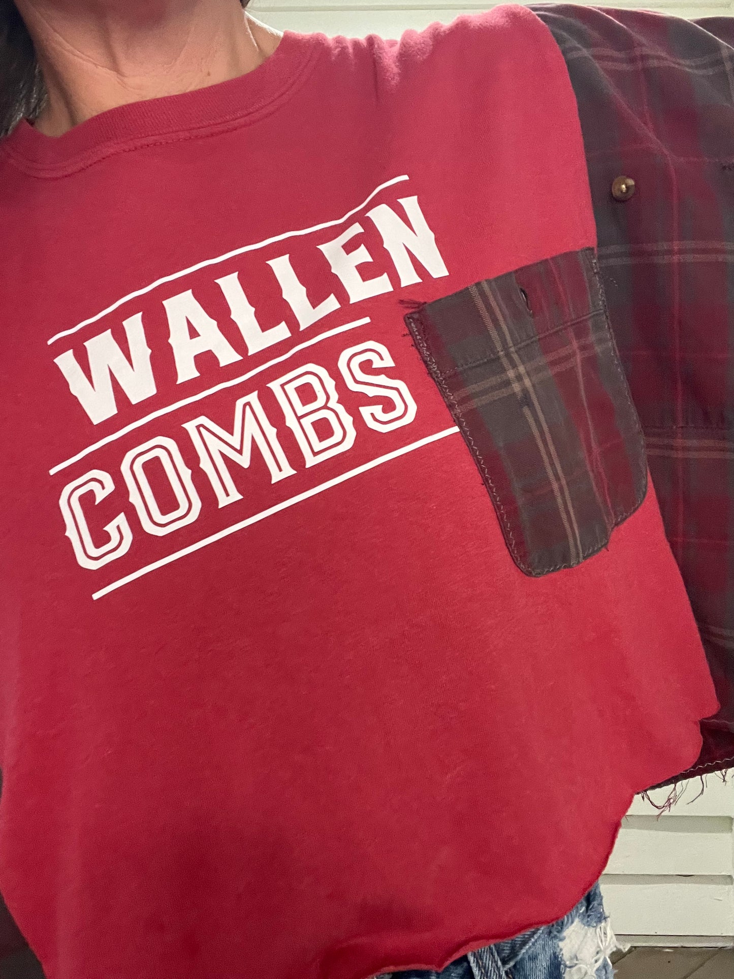 Wallen-Combs Reworked Flannel Long Sleeve - Luna Leigh Collective