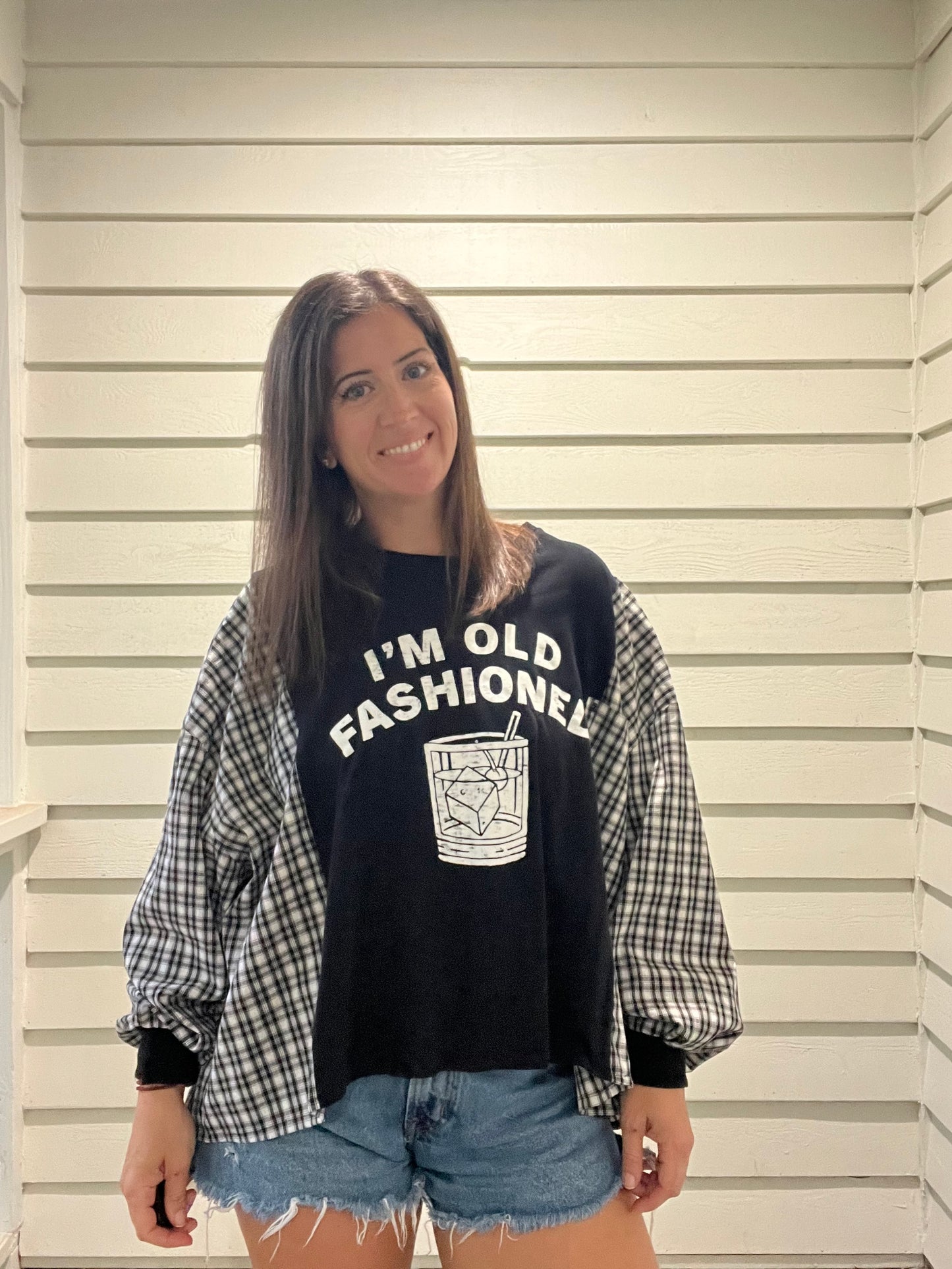Old Fashioned Reworked Long Sleeve Fits up to a 2XL - Luna Leigh Collective