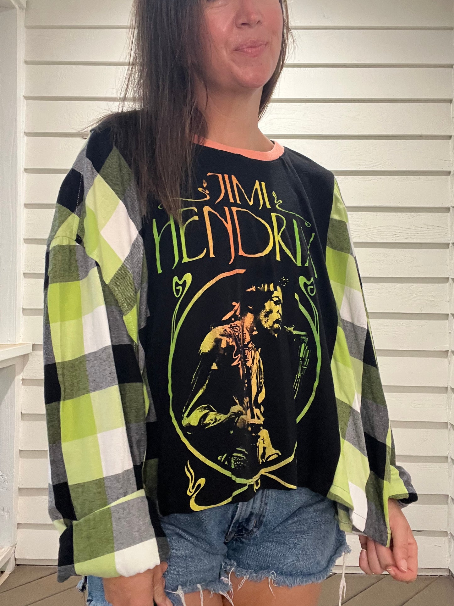 Jimi Hendrix Reworked Flannel - Luna Leigh Collective