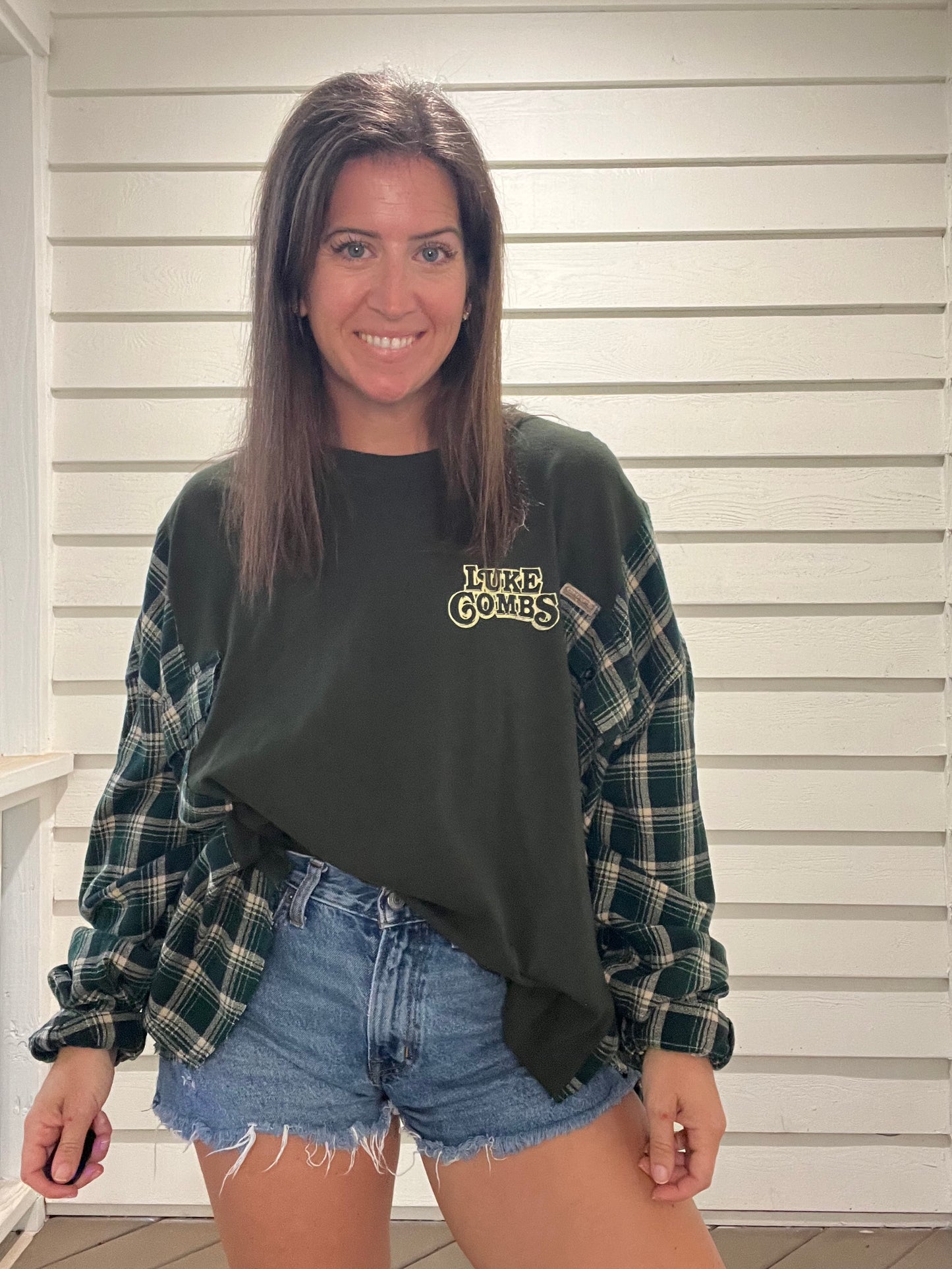 Luke Combs “Beer Never Broke My Heart” x Ralph Lauren Reworked Flannel - Luna Leigh Collective