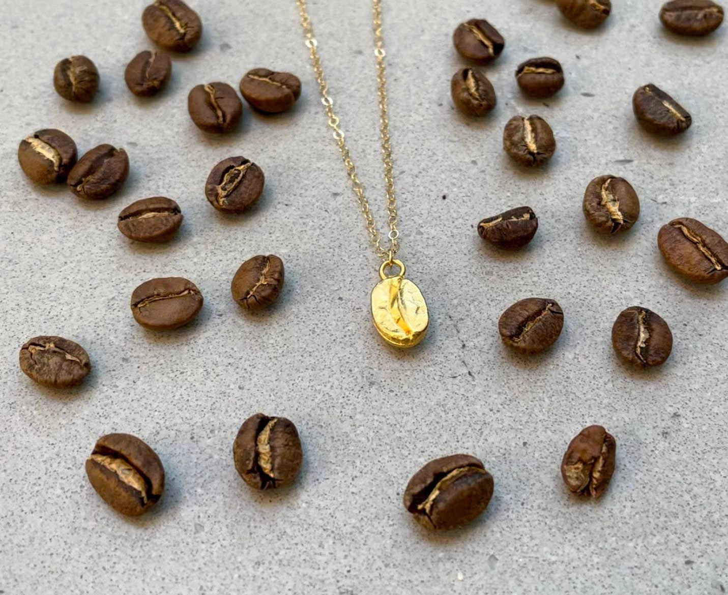 Coffee Bean Necklace - Luna Leigh Collective