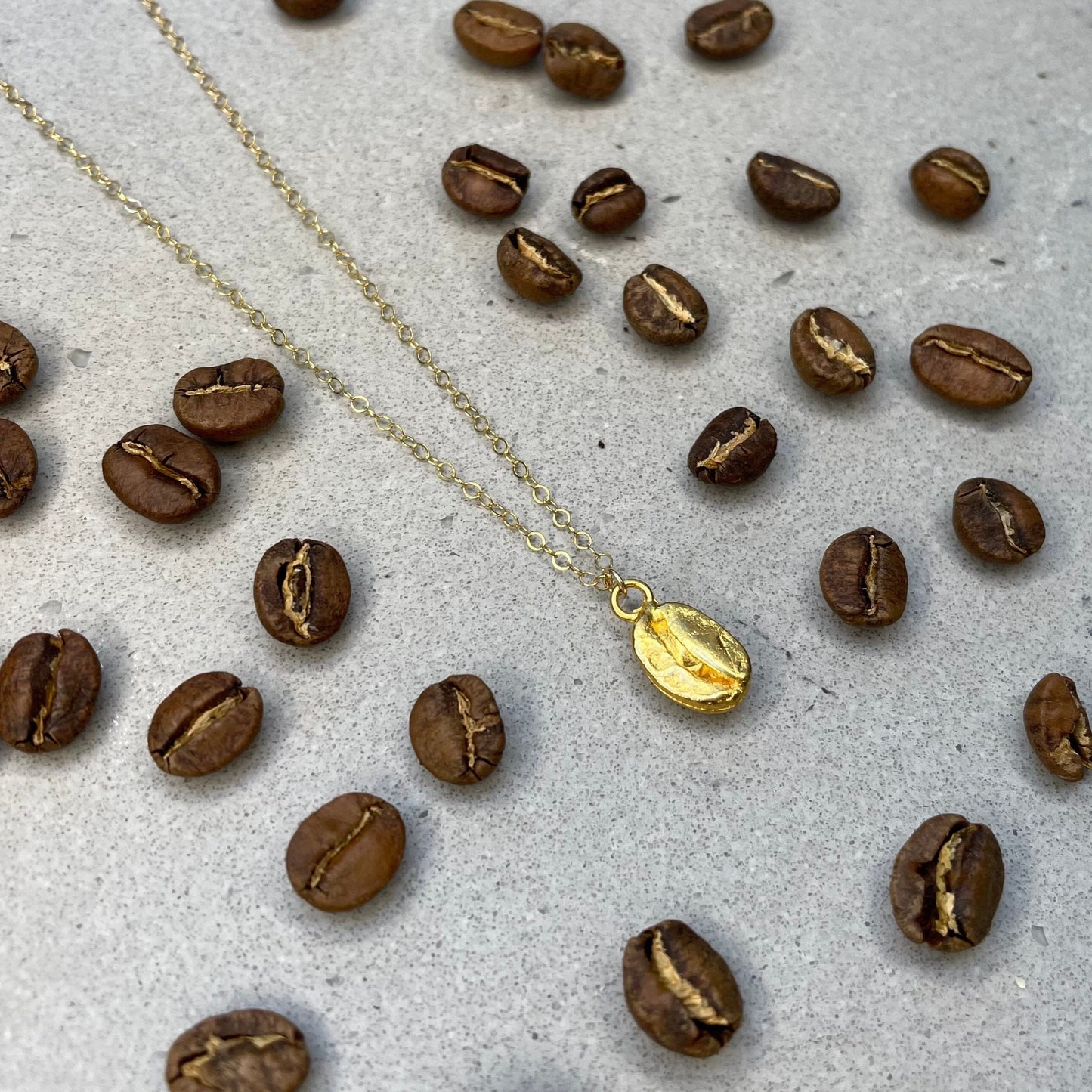 Coffee Bean Necklace - Luna Leigh Collective